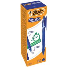 BIC Gelocity Quick Dry Blue Clipon retractable ballpoint pen Medium 12