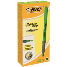 Bic Brite Liner Grip | BIC Brite Liner Grip marker 12 pc(s) Chisel tip Green