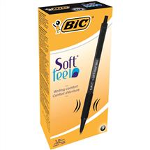 Bic SoftFeel Clic Retractable Ballpoint Pen 1mm Tip 0.32mm Line Black