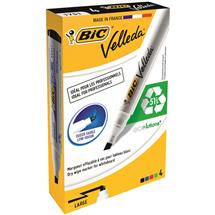 Bic Drywipe Markers | BIC Velleda Whiteboard 1751 marker 4 pc(s) Chisel tip Black, Blue,