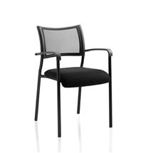 Brunswick Visitors Chairs | Brunswick Visitor Chair Black Fabric wArms Black Frame BR000024