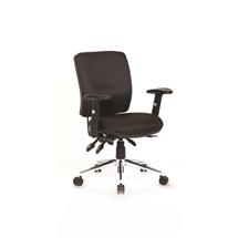 Chiro Medium Back Chair with Arms Black OP000010 | In Stock