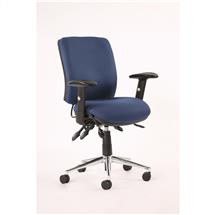 Chiro Medium Back Chair with Arms Blue OP000011 | In Stock