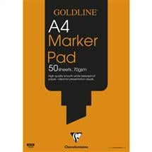 Clairefontaine Goldline A4 Marker Pad 70gsm 50 Sheets White Paper