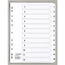 Exacompta Index 112 A4 160gsm Card White with White Mylar Tabs
