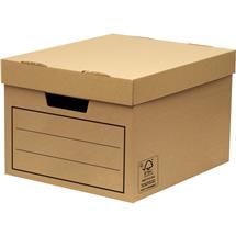 FELLOWES Storage Boxes | Fellowes General Storage and Archive Box Board Brown (Pack 10) 15403