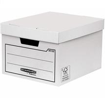 FELLOWES Storage Boxes | Fellowes General Storage and Archive Box Board White (Pack 10) 15502