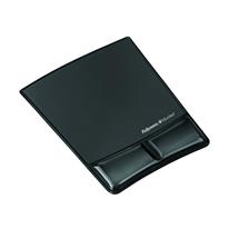 Fellowes Health-V Crystal Mouse Pad/Wrist Support Black