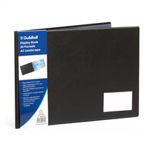 Guildhall Display Books | Goldline A3 Display Book 24 Pocket Landscape Black - GDB24/LZ