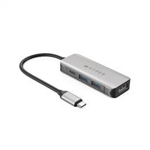 HYPER HD41-GL notebook dock/port replicator USB 2.0 Type-C Black, Grey