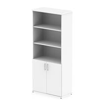Impulse Cupboards | Impulse 2000mm Open Shelves Cupboard White I000167