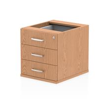 Dynamic I001643 office drawer unit Oak Melamine Faced Chipboard (MFC)