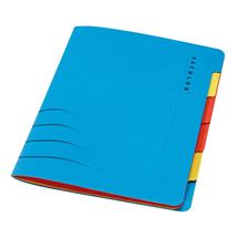 Jalema Secolor SixTab Cardboard File A4 Blue (Pack 5) - J833160BL