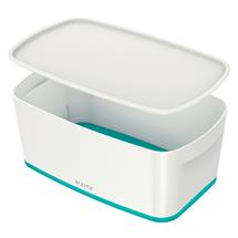Leitz  | Leitz MyBox WOW Storage Box Small with Lid White/Ice Blue 52294051