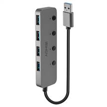 Lindy 4 Port USB 3.0 Hub with On/Off Switches | In Stock
