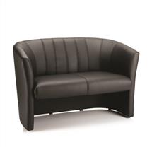 Neo Reception Chairs | Neo Twin Tub Black Leather BR000105 | Quzo