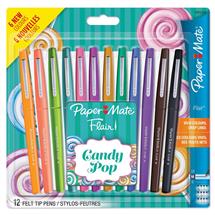 Paper Mate Fineliner & Felt Tip Pens | Papermate Flair Candy Pop Capped gel pen Medium Multicolour 12 pc(s)