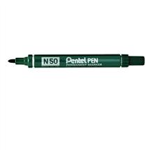 Green | Pentel N 50 permanent marker Bullet tip Green 12 pc(s)
