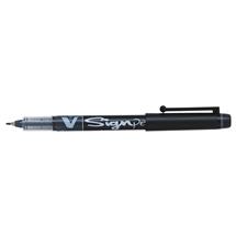 Pilot V Sign Liquid Ink Pen 2mm Tip 0.6mm Line Black (Pack 12)