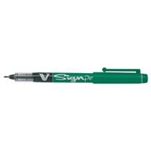 Pilot Fineliner & Felt Tip Pens | Pilot V Sign Liquid Ink Pen 2mm Tip 0.6mm Line Green (Pack 12)