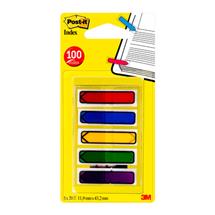 Postit Index Arrows Repositionable 12x43mm 5x20 Tabs Assorted Colours