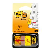 PostIt Index Flags Repositionable Sign Here 25X43mm Red Text On Yellow