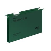 Hanging Folders | Rexel Crystalfile Extra Foolscap Suspension File 30mm Green (25)