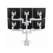 Six Screen with Desk Clamp - Silver | Quzo UK