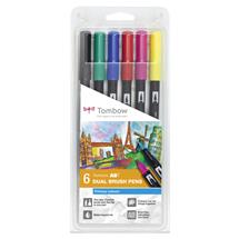 Tombow ABT Dual Brush Pen Set | Tombow ABT Dual Brush Pen Set felt pen Multicolour 6 pc(s)