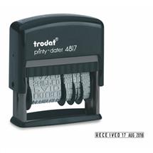 Trodat Printy 4817 Self Inking Dial A Phrase Word and Date Stamp Black
