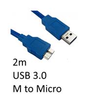 Target USB3MICROB. Cable length: 2 m, Connector 1: USB A, Connector 2: