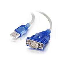 0.45m USB to DB9 Serial Adapter Cable Blue | Quzo UK