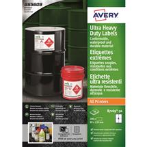 Avery Ultra Resistant Labels 99 X 139 Mm Permanent 4 Labels Per Sheet