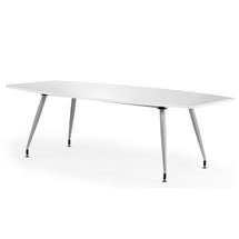 Hi-Gloss | Dynamic High Gloss 2400mm Writable Boardroom Table White Top I003059