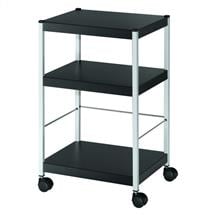Fast Paper | Fast Paper Mobile Trolley Small 3 Shelves Black/Silver