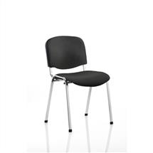 ISO Stacking Chair Black Fabric Chrome Frame BR000067