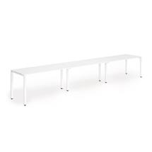 Evolve | Dynamic Evolve Plus 1200mm Single Row 3 Person Desk White Top White