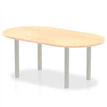 Dynamic Impulse 1800mm Boardroom Table Maple Top Silver Post Leg