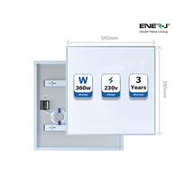 ENERJ Infrared Heating Panel, White Body, 360W, 595 x 595 x 22, UK