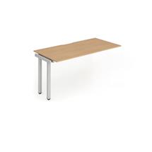 Evolve Plus 1200mm Single Row Extension Kit Beech Top Silver Frame