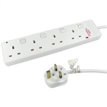 CABLES DIRECT Surge Protectors | Cables Direct RB-10-4GANGSWD surge protector White 4 AC outlet(s) 10 m
