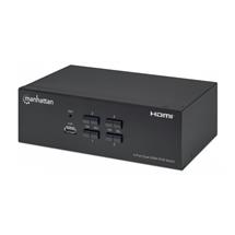 KVM Switch | Manhattan HDMI KVM Switch 4Port, 4K@30Hz, USBA/3.5mm Audio/Mic