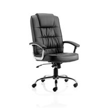 Moore Office Chairs | Moore Deluxe Executive Leather Chair Black with Arms EX000045