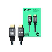 Prevo | Prevo HDMI2.12M HDMI Cable, HDMI 2.1 (M) to HDMI 2.1 (M), 2m, Black