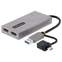 StarTech.com USB to Dual HDMI Adapter, USB A/C to 2x HDMI Displays (1x