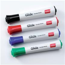 ValueX Drywipe Markers | Nobo Glide Drywipe Markers Fine Nib Assorted (4) | In Stock