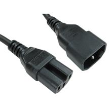 Cables Direct | Cables Direct C14 - C15 1.8m Black C14 coupler C15 coupler