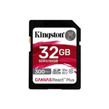 Kingston Canvas React Plus | Kingston Technology 32GB Canvas React Plus SDHC UHSII 300R/260W U3 V90