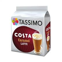 Tassimo Hot Drinks | Tassimo Costa Caramel Latte Pods (Pack 8) 4031637 | In Stock