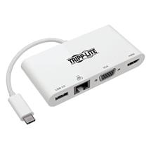 Tripp Lite U44406NHV4GU USBC Multiport Adapter  4K HDMI, VGA, USB 3.x